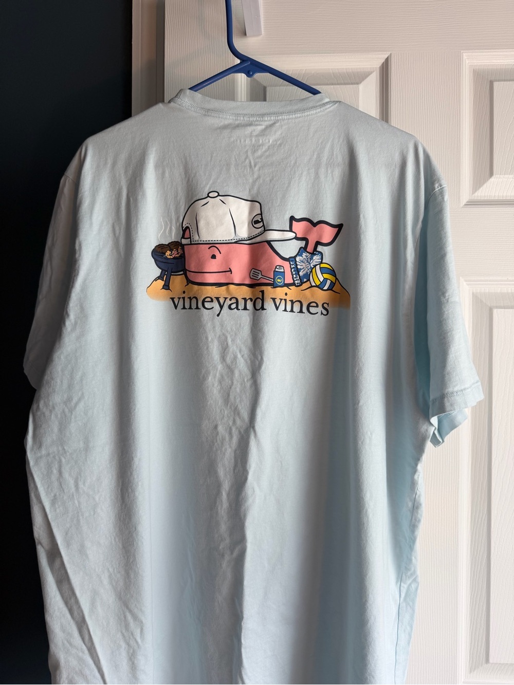 Vineyard Vines Light Blue Pocket Tee with Embroidered Graphic - Picture 2 of 3